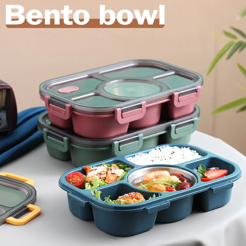 Bento Lunch Box, Meal Prep Containers, Reusable 3-Compartment Plastic Divided  Food Storage - China Plastic Lunch Box and Lunch Box price