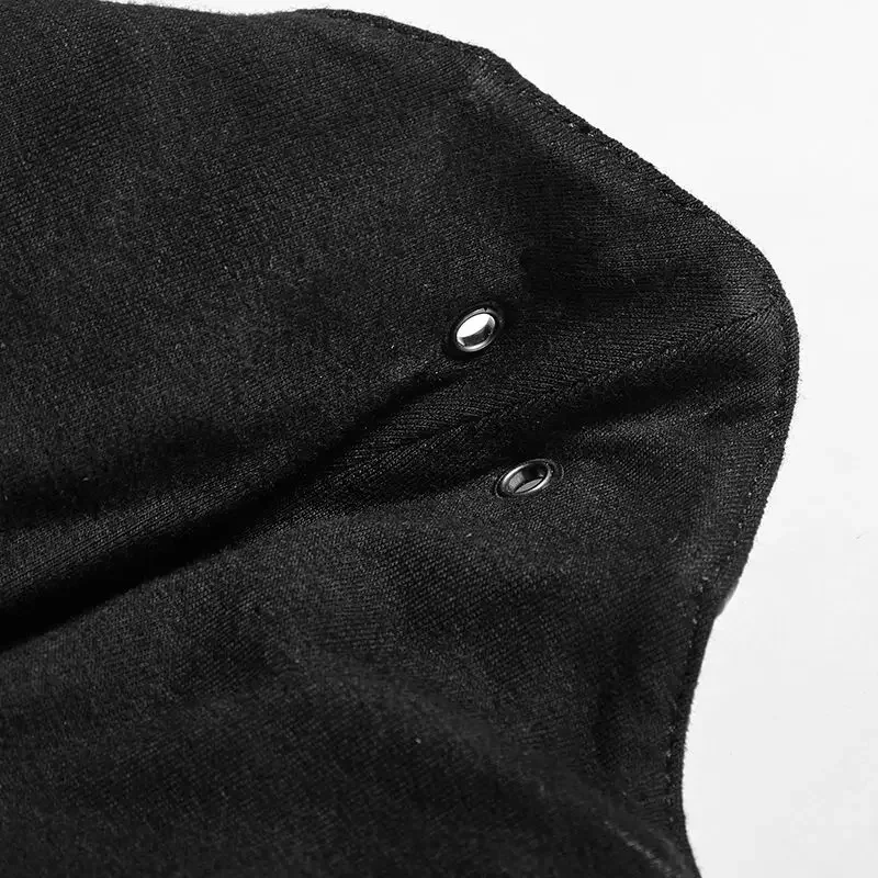 PUNK RAVE Punk Men Stylish Fahison Pin Rivet Mask Gothic Steampunk PU And Fake Suede Cool Man Accessories half face mask