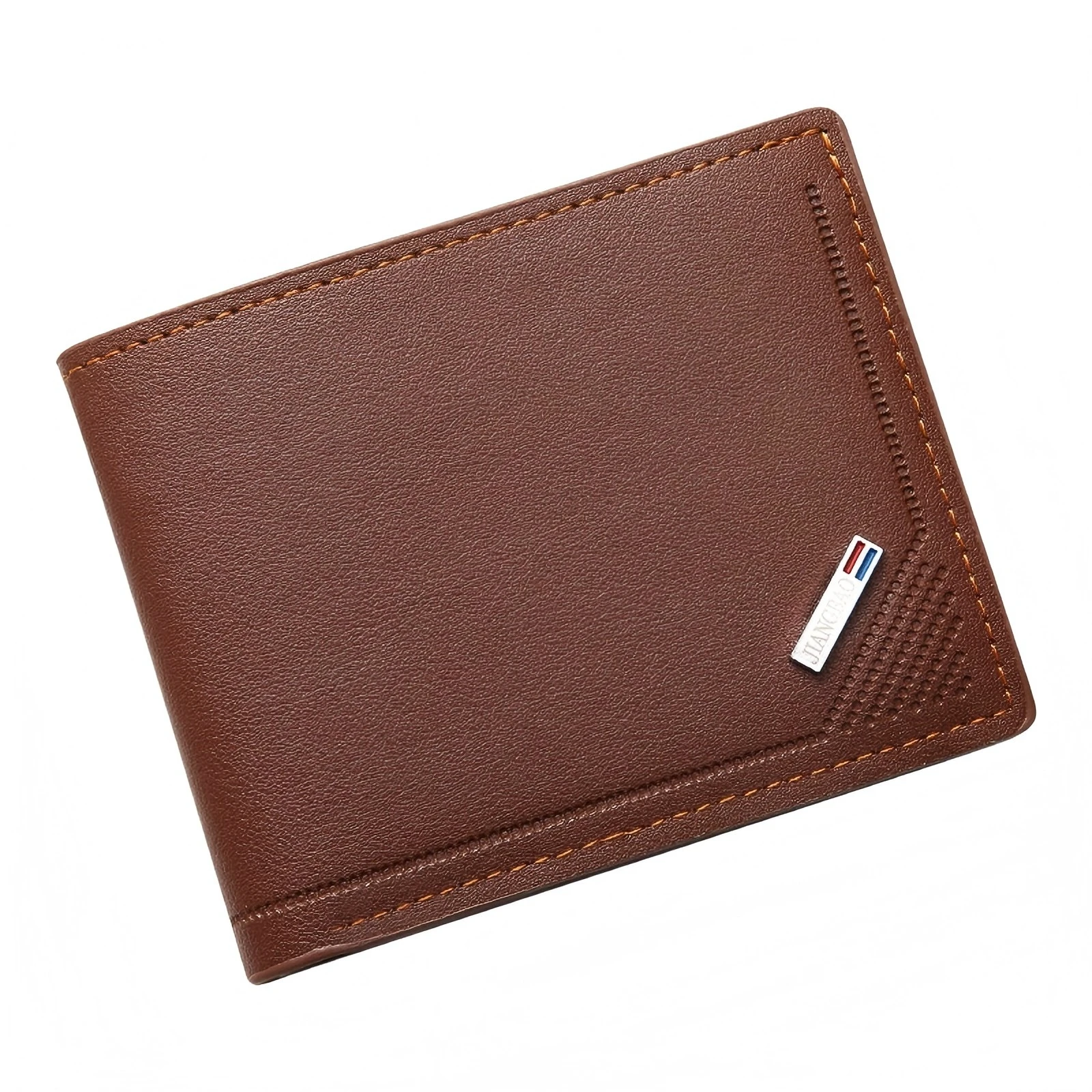 Slim Wallets for Men Money Clip Men's Youth Luxury Short Leather Card Holder Thin Minimalist Bifold Man Wallet - 5