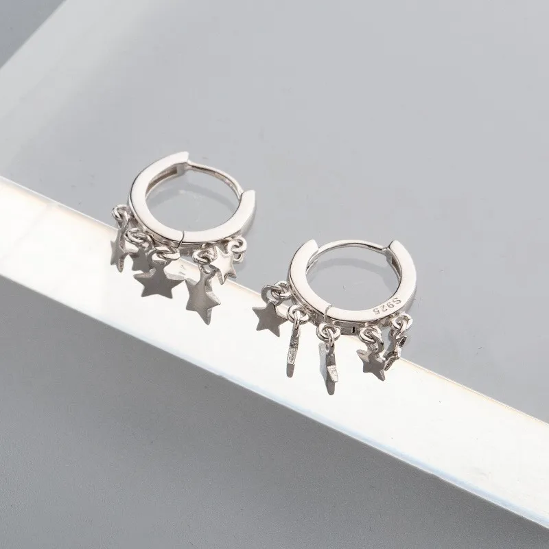 18k Gold-Plated Star Tassel Dangle Earrings for Women Vintage Simple Earring Jewelry Gifts Серьги Cеребро