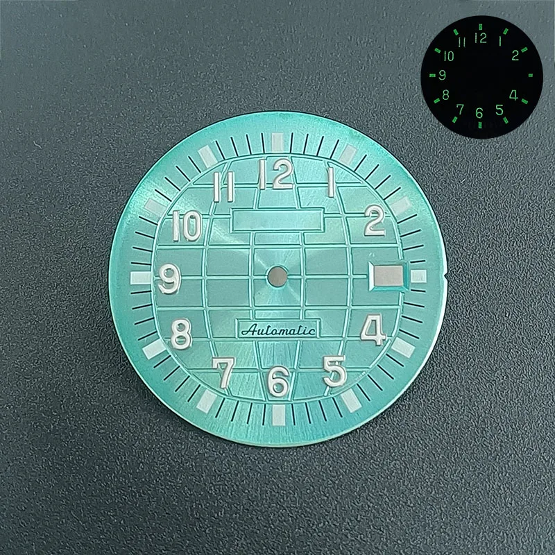 Watch dial 32.3mm green luminous for NH35 case for NH35 NH36 movement watch accessories