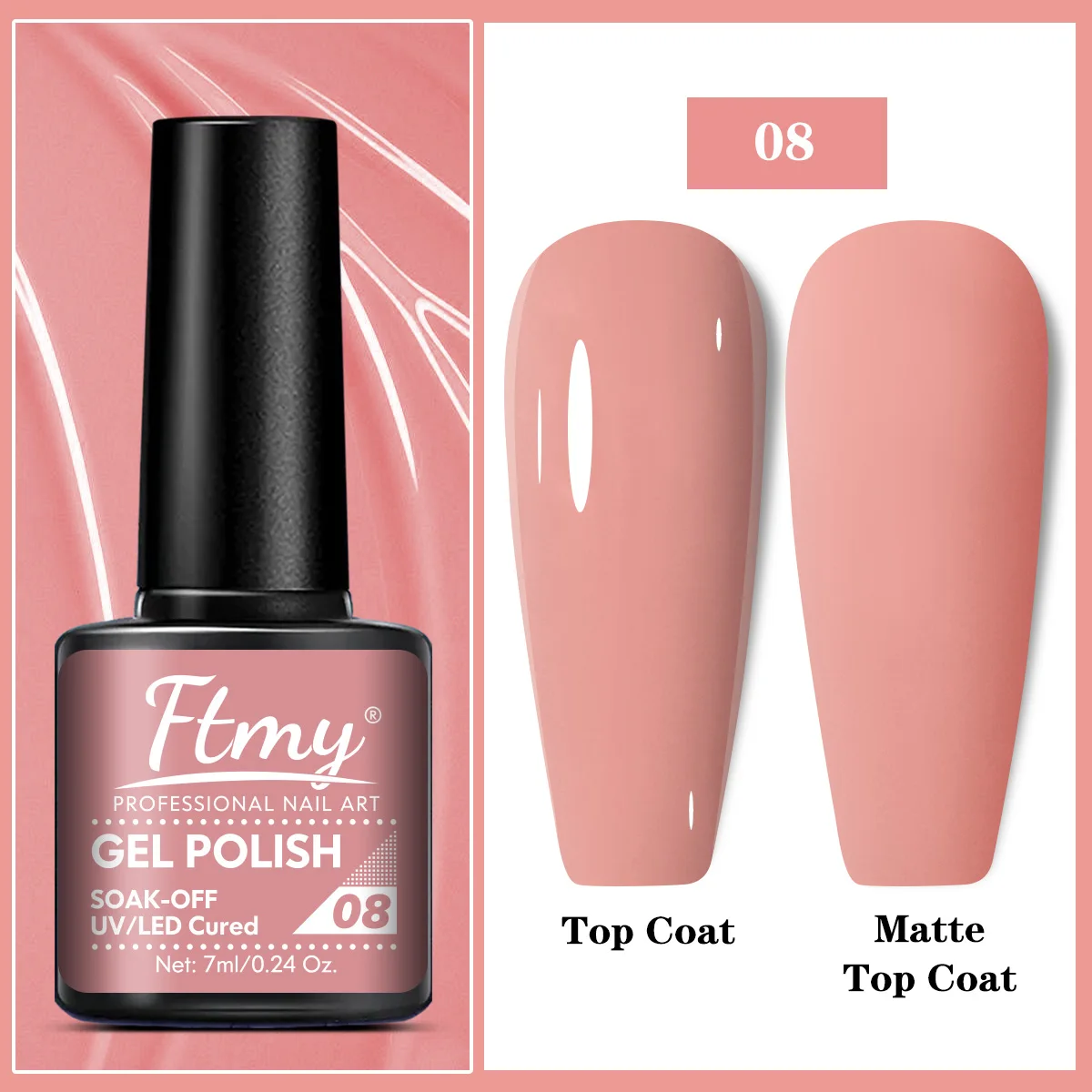 Bright and Vibrant Gel Nail Polish - Ideal for Spring and Summer Manicures - UV/LED Soak Off Varnish