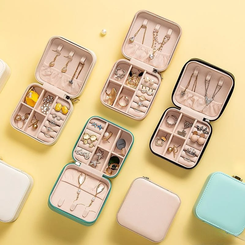 

Jewelry Organizer Box Portable Household Travel Storage Organizer Earring Necklace Ring Jewelry Storage Box for Woman Accessory