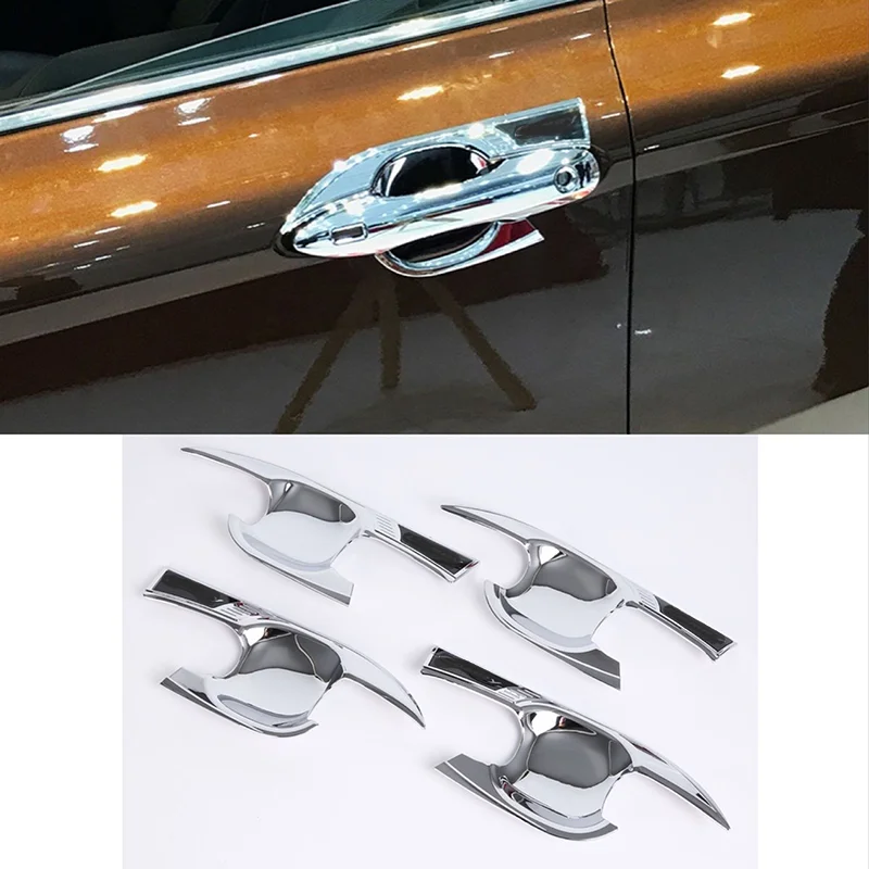 

4pcs ABS Silver Chrome For Toyota For Camry 2018 Car Outer Door Handle Bowl Cover Protective Trim Stickers Accessories