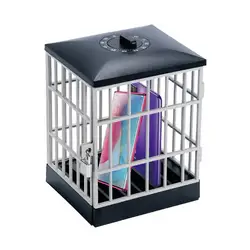 Mobile Phone Jail Cell Prison Lock Up Safe Smartphone Home Table Office Gadget Quality Storage Box Locking Cage Party Storage