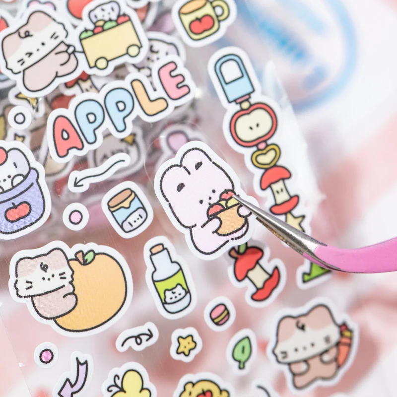 200cm/roll Healing Cute Pet Die Cutting Tape Notebook Hand Account Ins Wind Cute Pet Decoration Stickers Cute DIY Tape 4