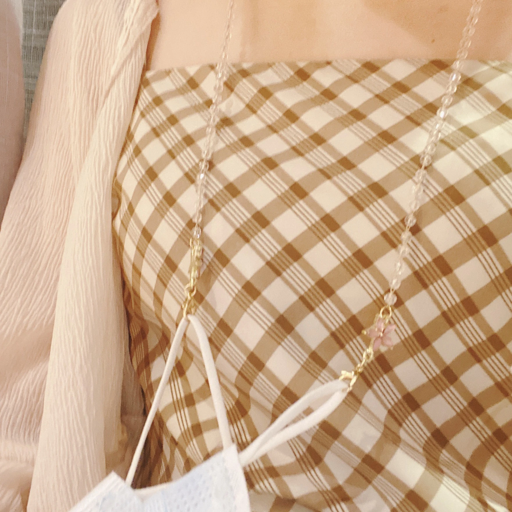 Flower Water Diamond Bead Glasses Chain Anti Slip Glasses Chain Mask Anti Slip Hanging Rope Women'S Gift Eyewear Accessories