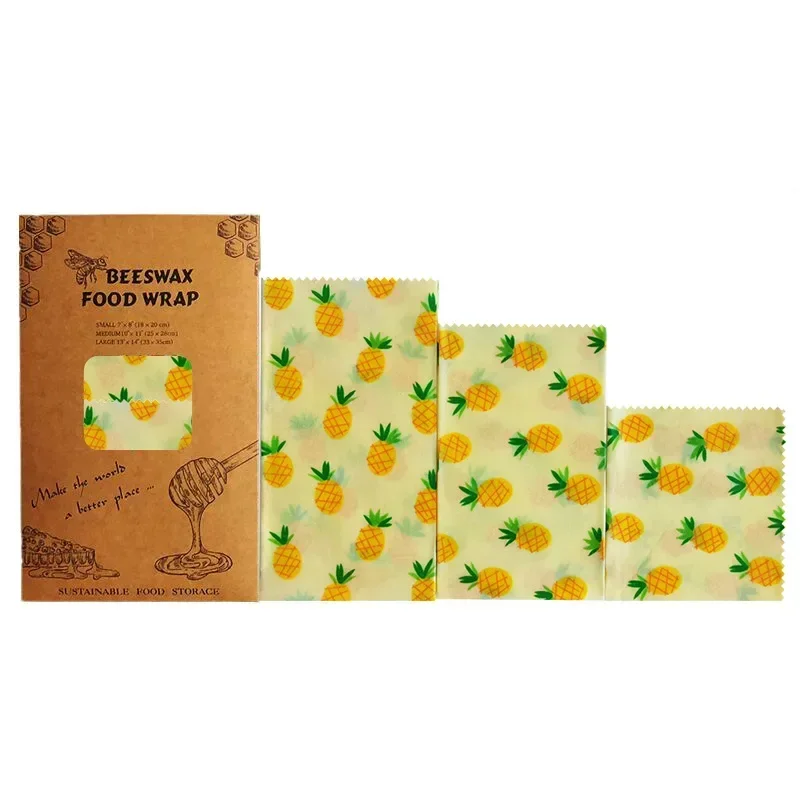 Eco-Friendly Organic Beeswax Food Wrap - Reusable Fresh-Keeping Cloth