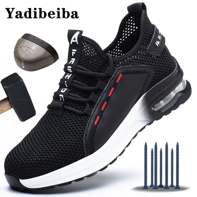 Lightweight Work Shoes Men Women Summer Breathable Safety Shoes Men For  Work Sneakers Air Cushion Steel Toe Shoes Safety Boots - AliExpress