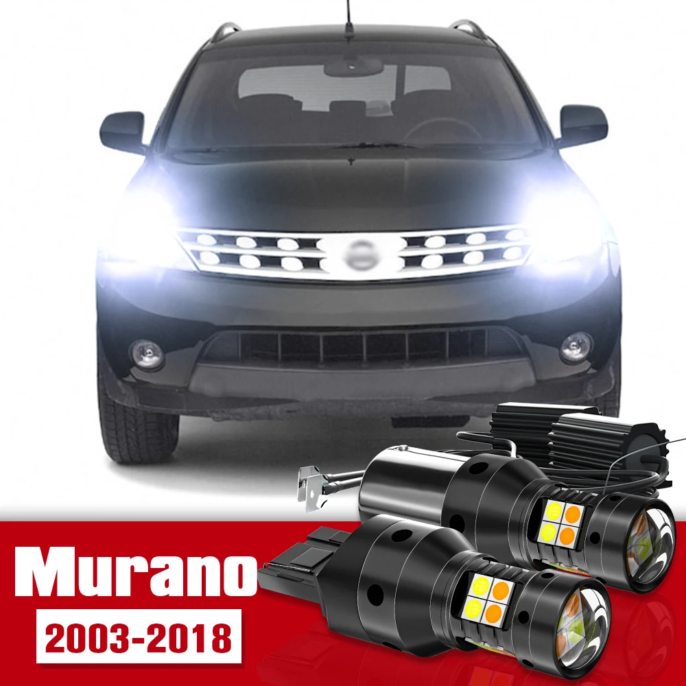 

2pcs Dual Mode Turn Signal+Daytime Running Light Accessories LED DRL For Nissan Murano 2003-2018 2008 2009 2011 2012 2013 2014