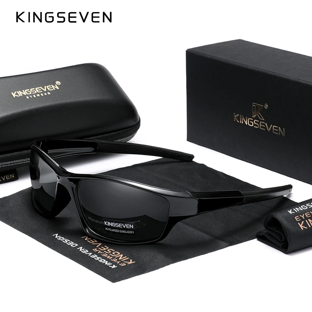 KINGSEVEN Occhiali Da Sole Polarizzati Uomo - Modello Pilot In Alluminio-magnesio, Vintage, UV400 7720-3