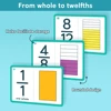 35 Cards Math Fraction Flashcards for Kids Learning toys Teaching aid- Whole To Twelfths Great Math Learning Material for Kids 5