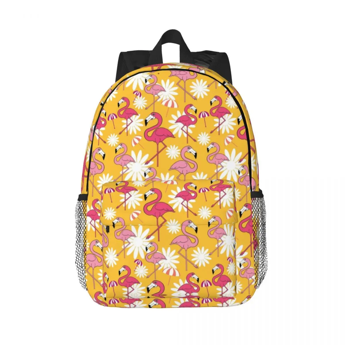 

Custom Flamingos And Flowers Backpack Men Women Fashion Bookbag for School College Bags