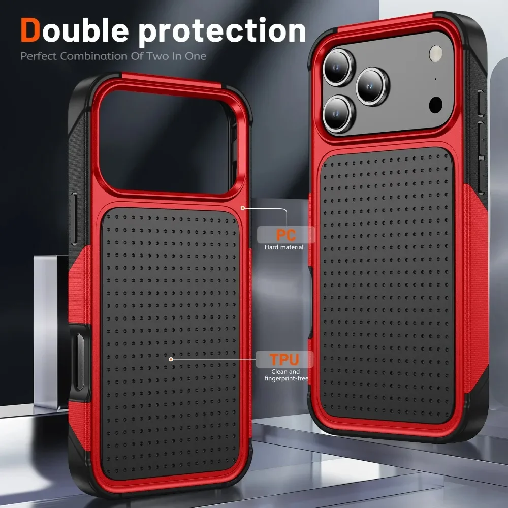 Enhanced Hybrid Armor Phone Case - Military Grade Protection with TPU+PC Anti-Drop Cover, Includes Packet Box
