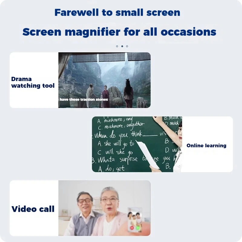 Phone Screen Amplifier Multi functional 10/12 inch High-definition Anti blue light Eye protection