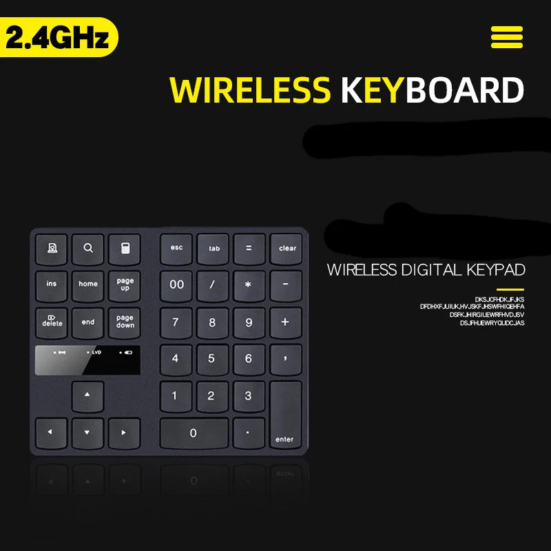 

35 Keys 2.4G Wireless Numeric Keyboard for Finance Banking Stock trading Securities Office Household Use Mini Drawing Keypad