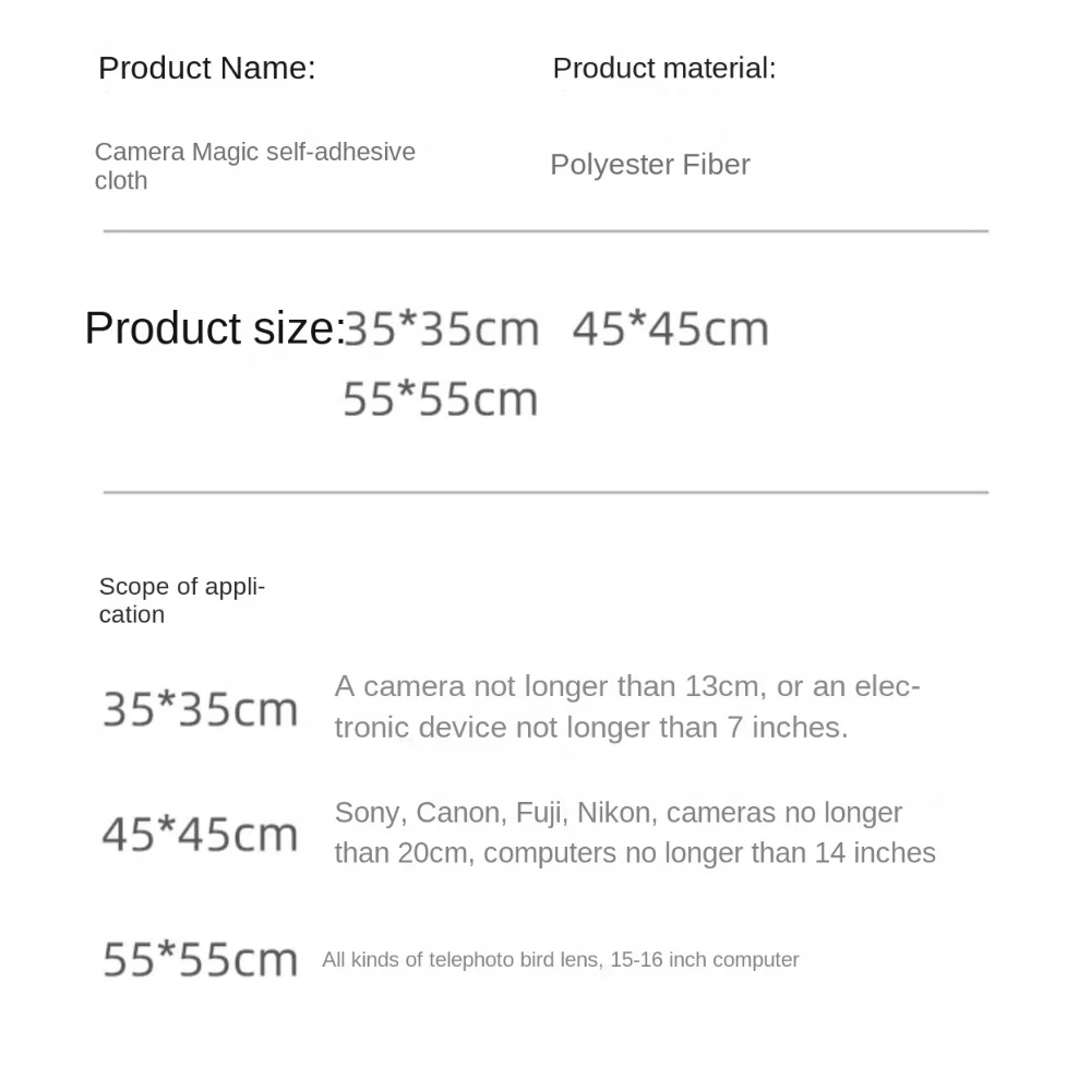 Reusable Camera Wrap Cloth Digital Computer Photographic Equipment Accessories Camera Protective Cover Wrap Around Pouch 3size 3