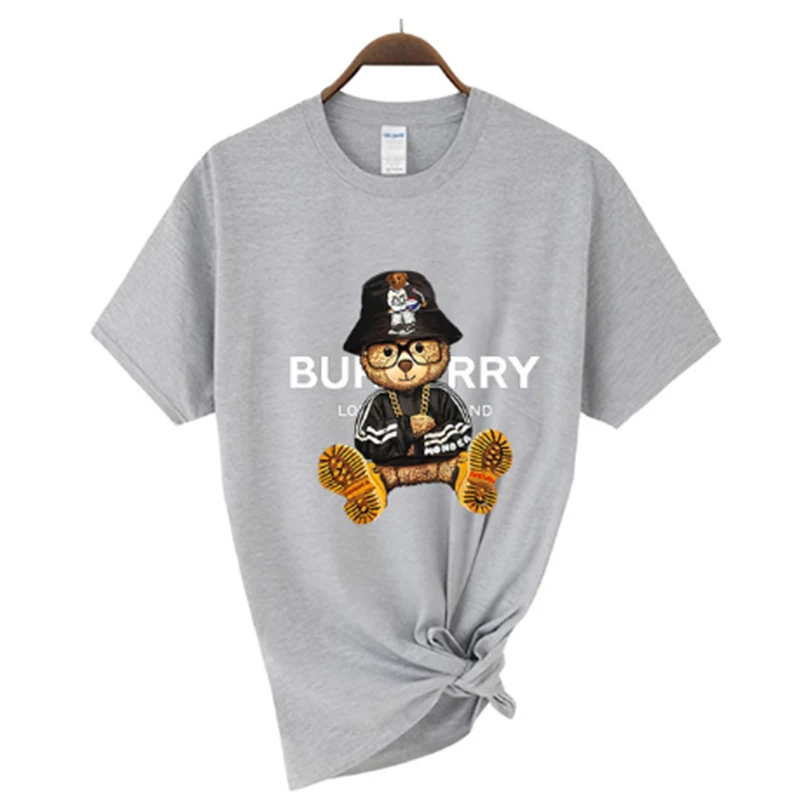 Louis Vuitton Logo Teddy Bear Luxury Brand T-Shirt For Men Women in 2023