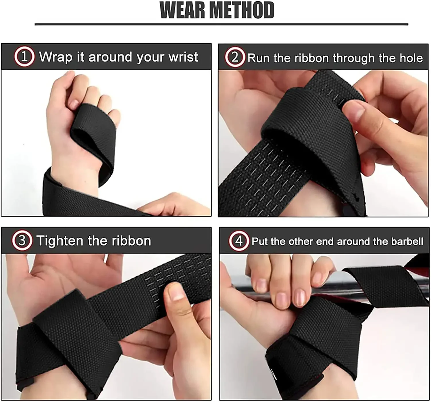 Weight Lifting Wrist Straps Weightlifting Wrist Straps Strength Training Adjustable Non-slip Gym Fitness Lifting Strap Wrist Support Grip Band Powerlifting