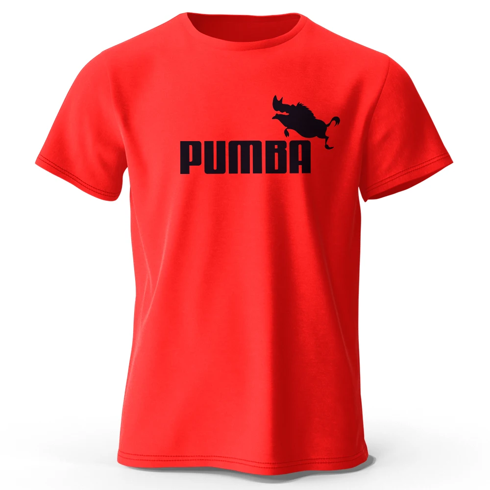 Pumba-Themed Men's Oversized Graphic T-Shirt - 100% Cotton Summer Tee
