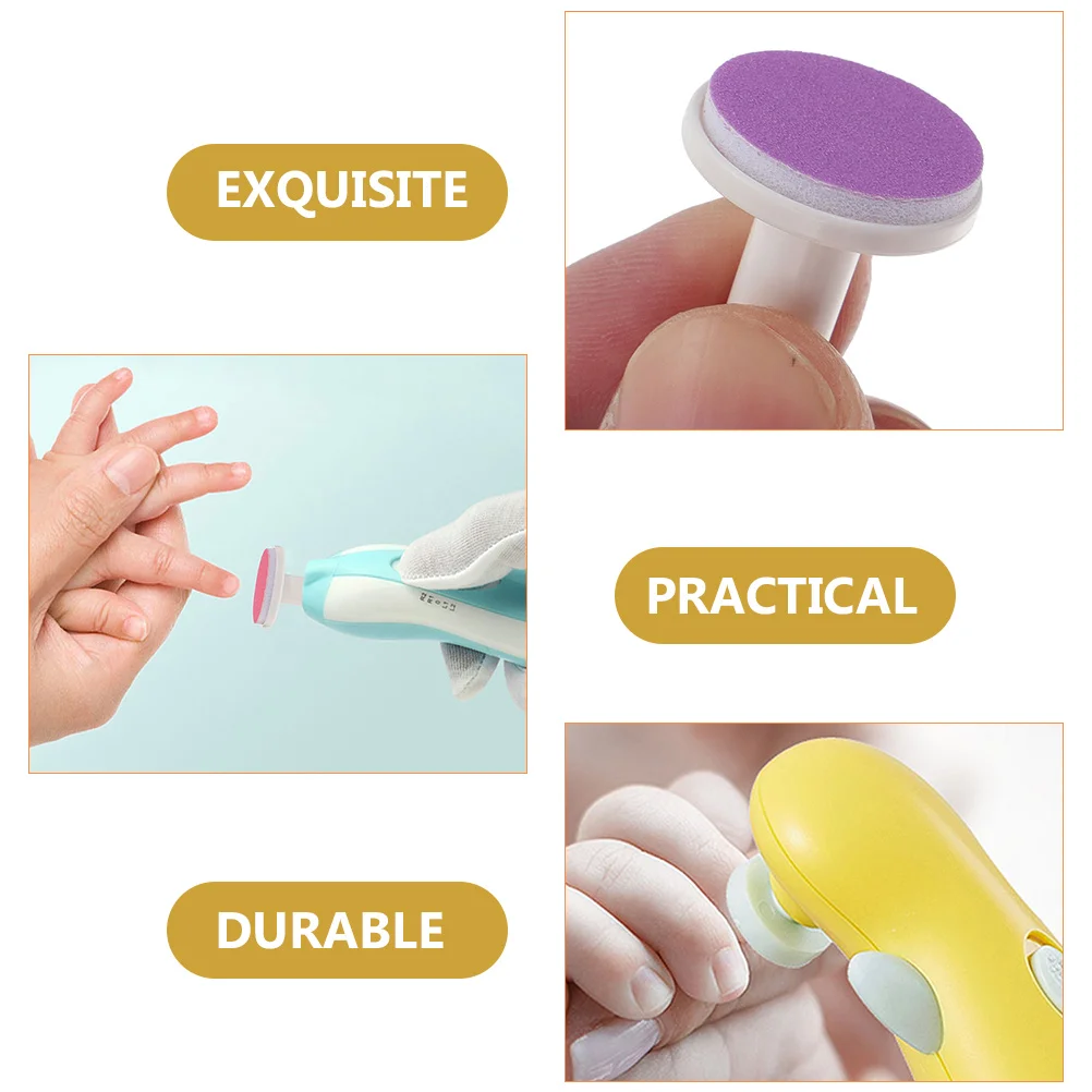 12 Pcs Electric Nail Trimmer Baby Nail File Pads Infant Grinding Heads Plastic Tools Baby Care Tools Grinding