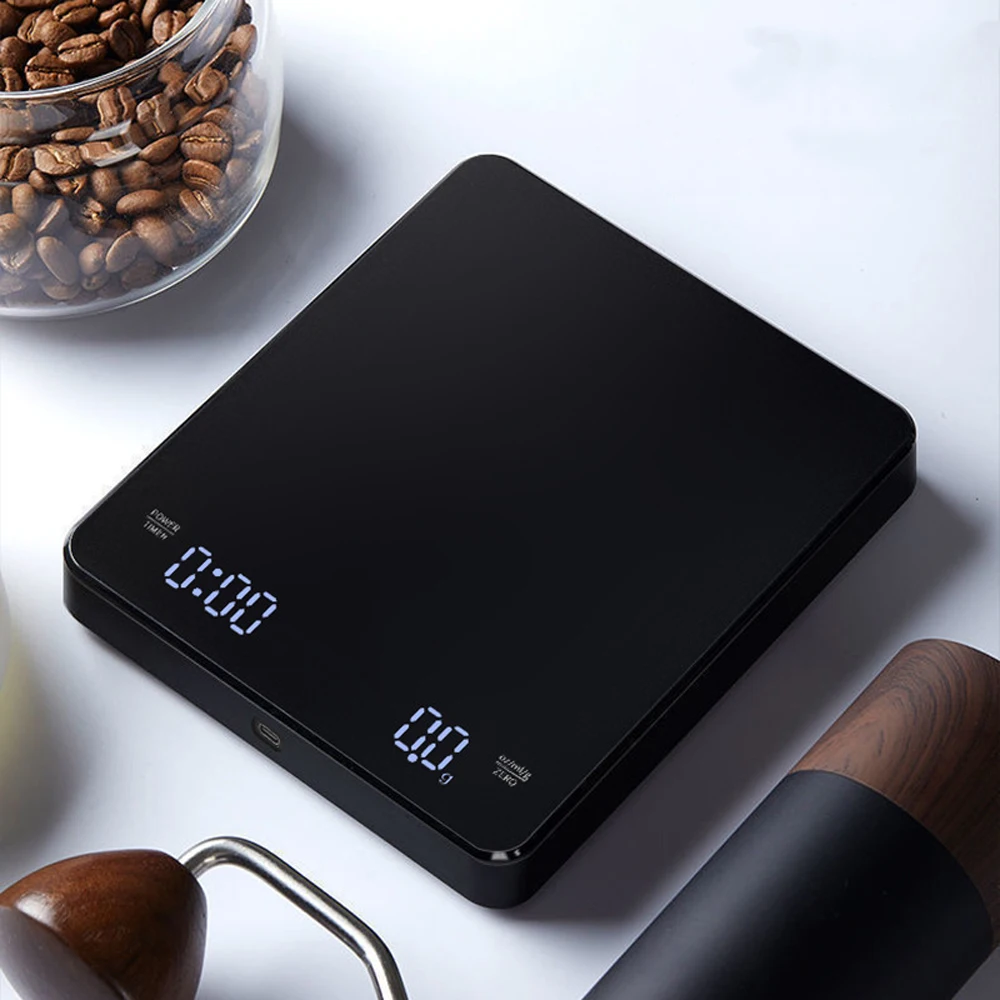 

Digital Scale Espresso Coffee Scale with Timer LCD Display Electronic Balance 3kg/0.1g High Precision coffee Scale Kitchen tools