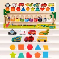 Montessori Wooden Toys Magnetic Color Sorting Maze Kid Shape Matching Puzzle Game Board Math Early Educational Toys for Children 2