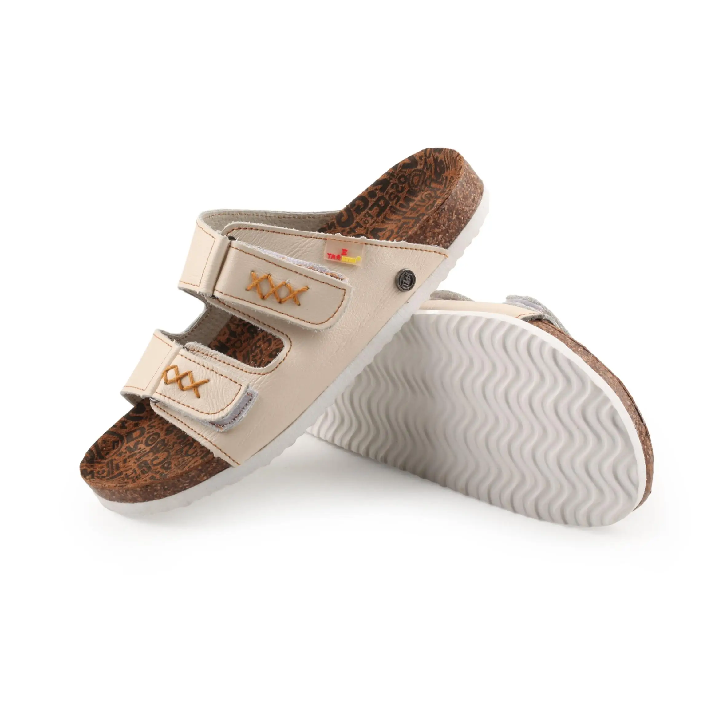 TMA EYES Sommer beliebte zweiteilige handgefertigte Damensandalen aus echtem Leder – Detail 4