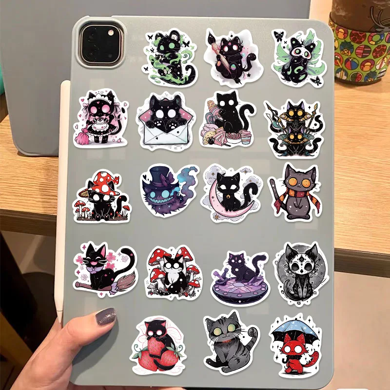 Cat Stickers Waterproof Vinyl Stickers for Water Bottle Laptop Phone Skateboard 50PCS
