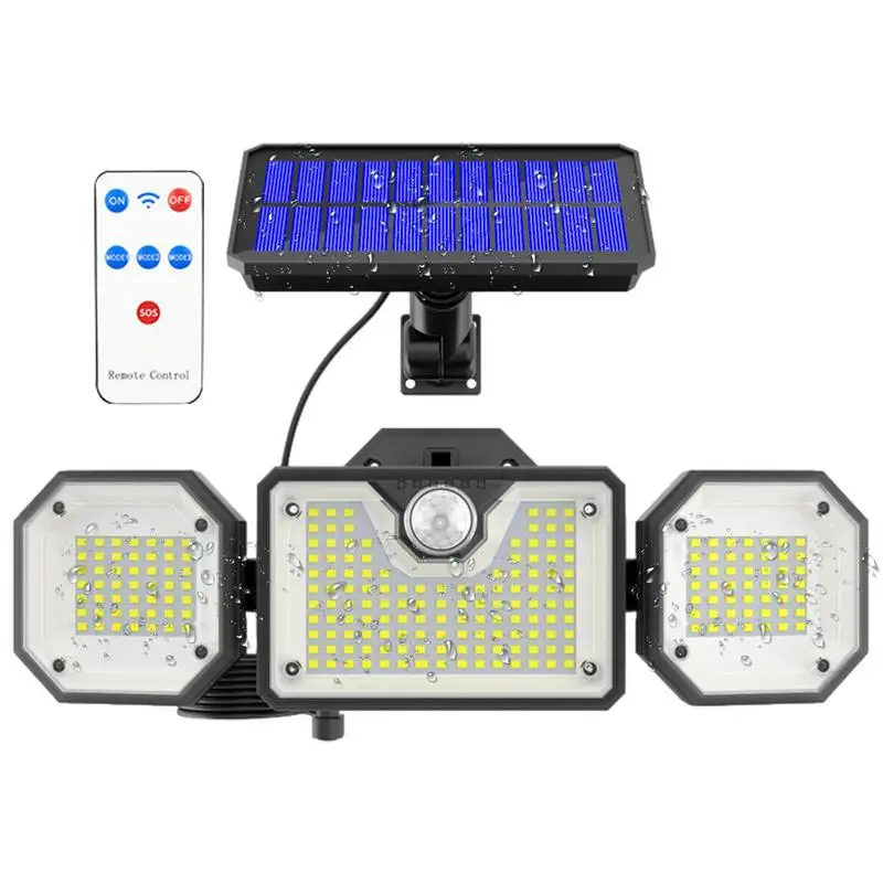 

Водонепроницаемые уличные фонари IP65 водонепроницаемый фонарь с солнечной батареей, 3 режима освещения для сада, патио, лампы с дистанционным управлением для гаража, бассейна