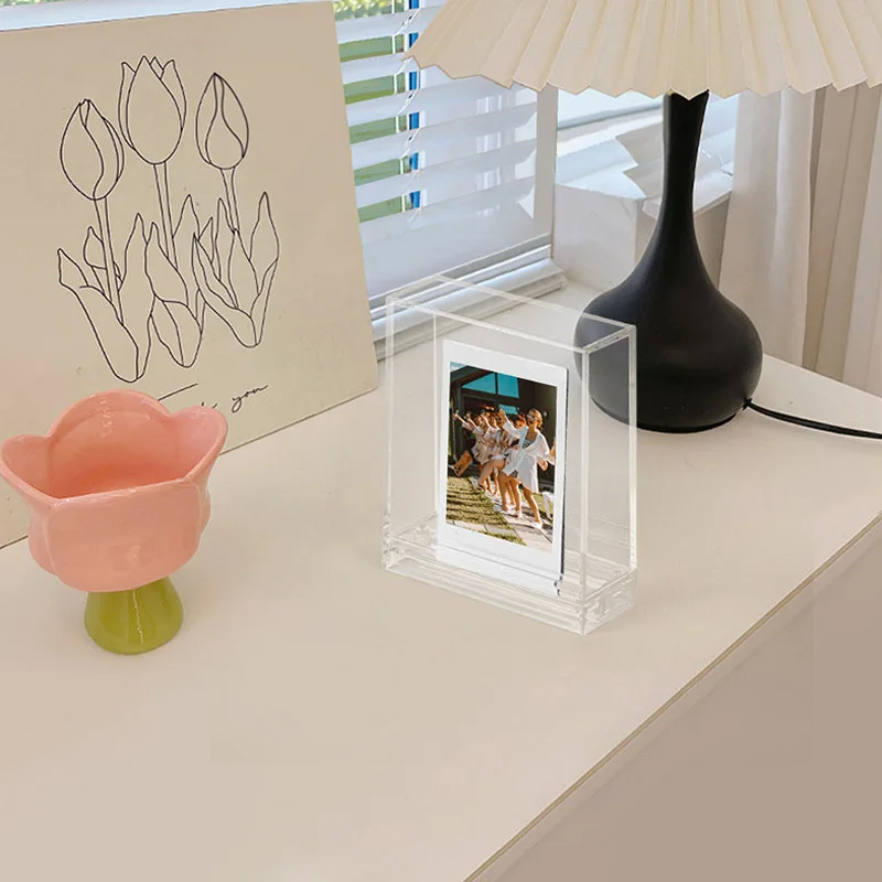 Ins Style 3-inch Image Storage With Double-Sided Transparent Square Frame For Fujifilm Instax Mini 12/11/8/9/7