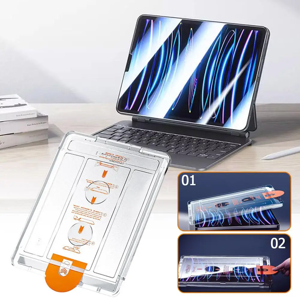 

Отсек без пыли подходит для IPad Pro 2024 плоская панель из закаленной пленки Ламинирующий инструмент Pro высокой четкости 11 дюймов Анти P4T1