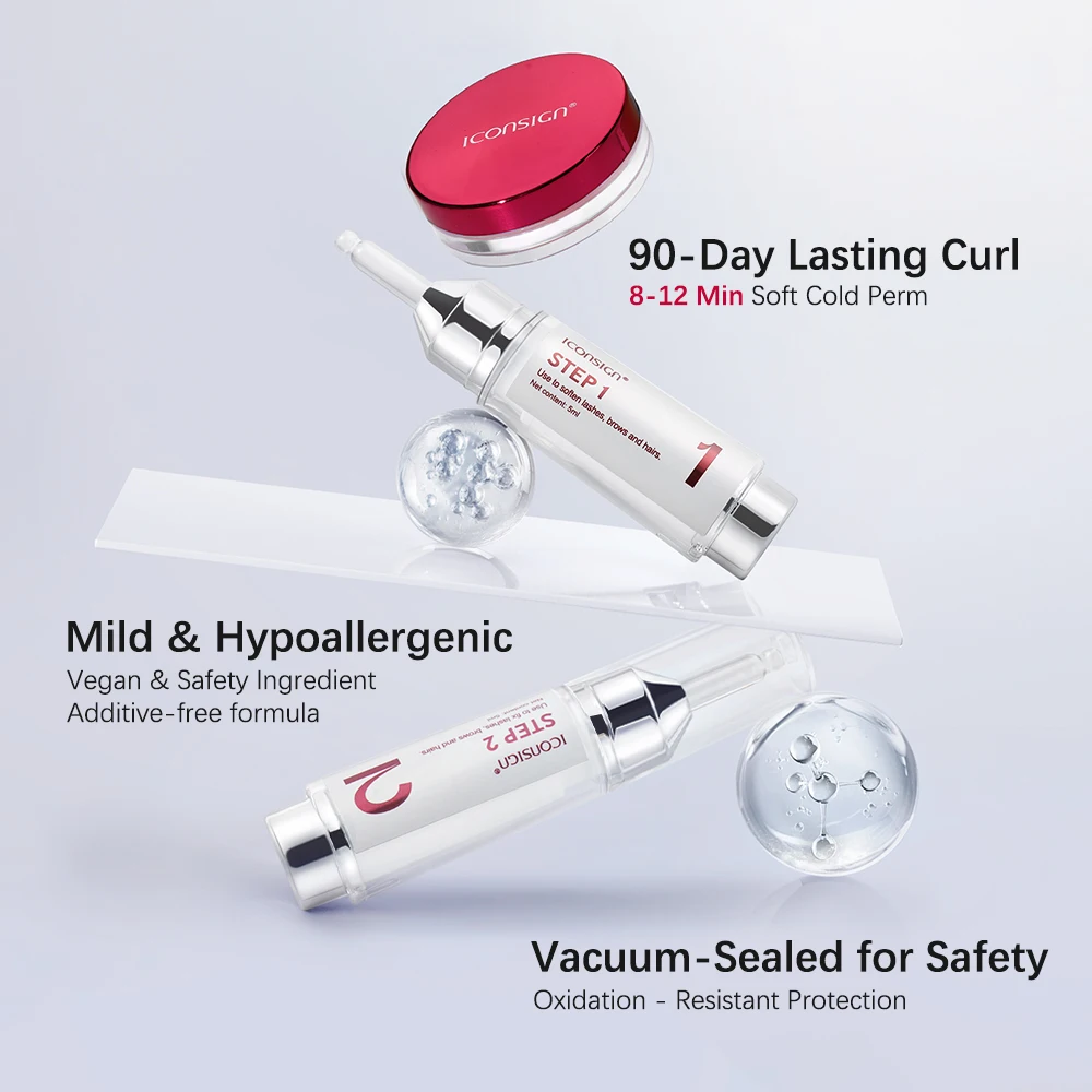 ICONSIGN Cysteamine Lift Kit 8-12 Min Plant Extract Vegan Ingredient Eensitive Skin Eyelash Brow lift Gift Beauty Makeup Sets