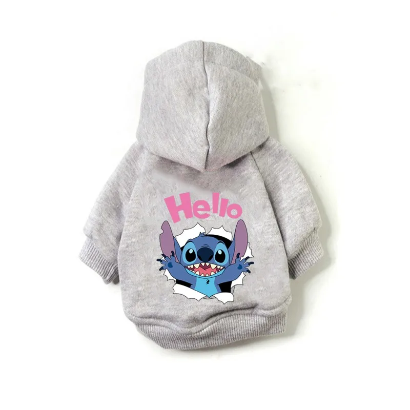Disney Stitch Dog Clothes Winter Warm Pet Clothes Cotton Pets Clothing for Small Medium Dogs French Bulldog Chihuahua Costume