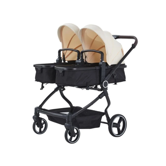 Nouvelle poussette double pour bébés, poussette double portable côte à côte, pliable, poussette haute pour bébé, poussettes doubles 3 en 1 1