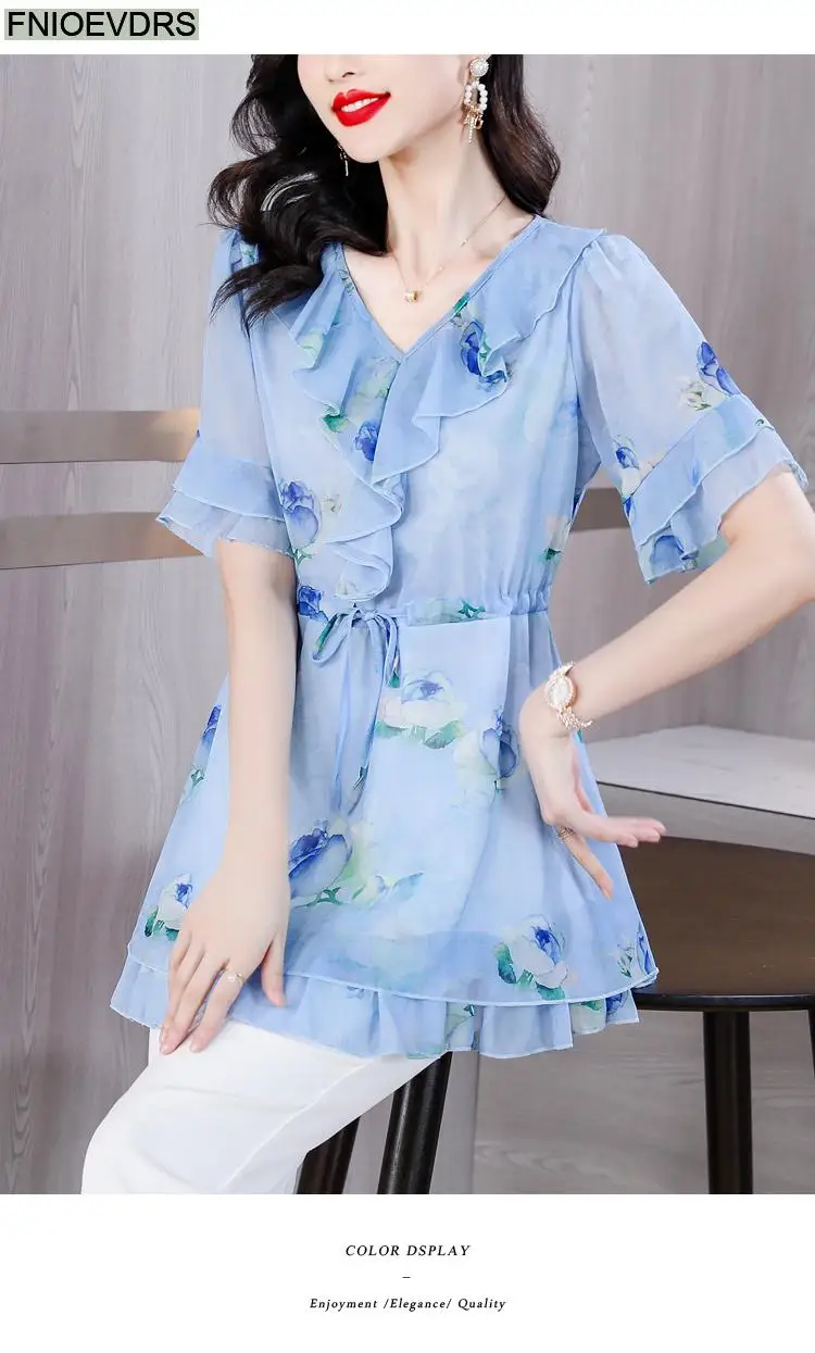 L-5XL Loose Clothes 2023 Women European Fashion Elegant Office Lady Work Ruffles Shirt Casual Tunic Peplum Tops And Blouses
