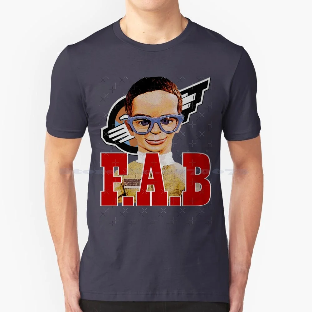 F.A.B Brains T Shirt 100% Cotone Tee Are Go Gerry Anderson Cameron Anderson Brains Stringray Fireball Xl5 Captain Scarlet Virgil