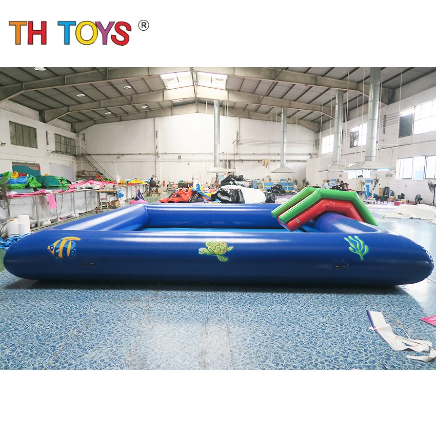 6x6/8x8/10x10m High quality giant blue inflatable pool adult size inflatable pool for sale, Large Inflatable Pools 4