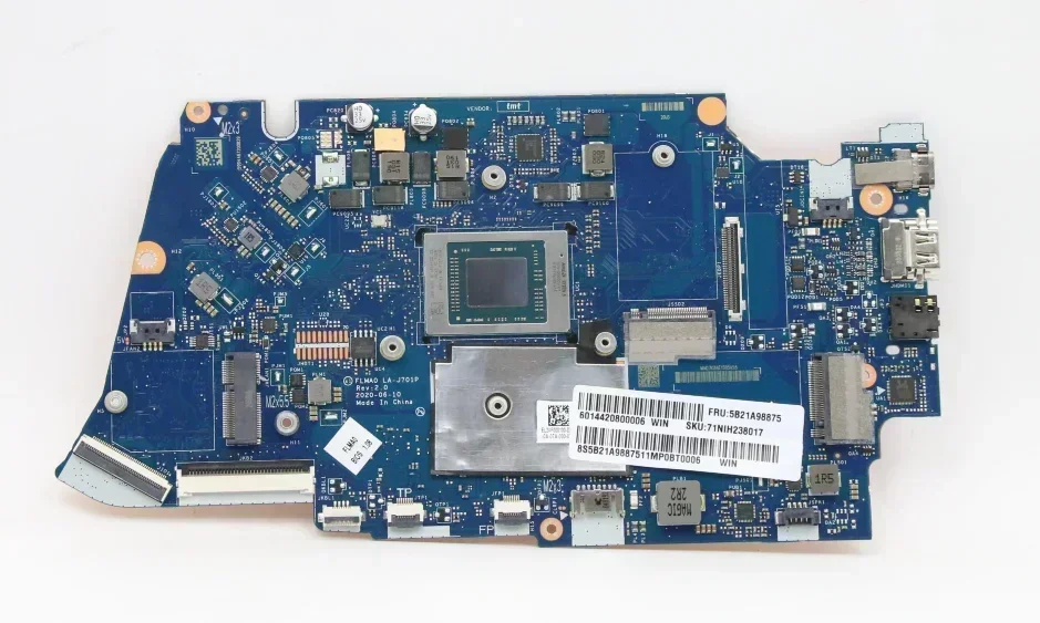 LA-J701P 마더보드. 레노버 아이디어패드 5-14ARE05 노트북 마더보드(CPU R5 포함) RAM 16G 100% 테스트 완료