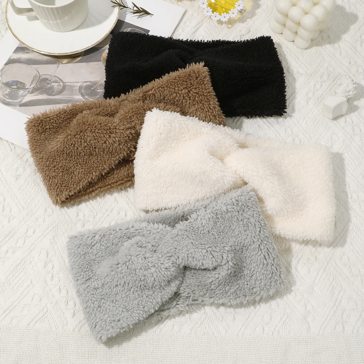 1pc Knitted Knot Cross Headband for Women Autumn Winter Elastic Hair Bands Ladies Hair Accessories Headwear Fashion Hairbands