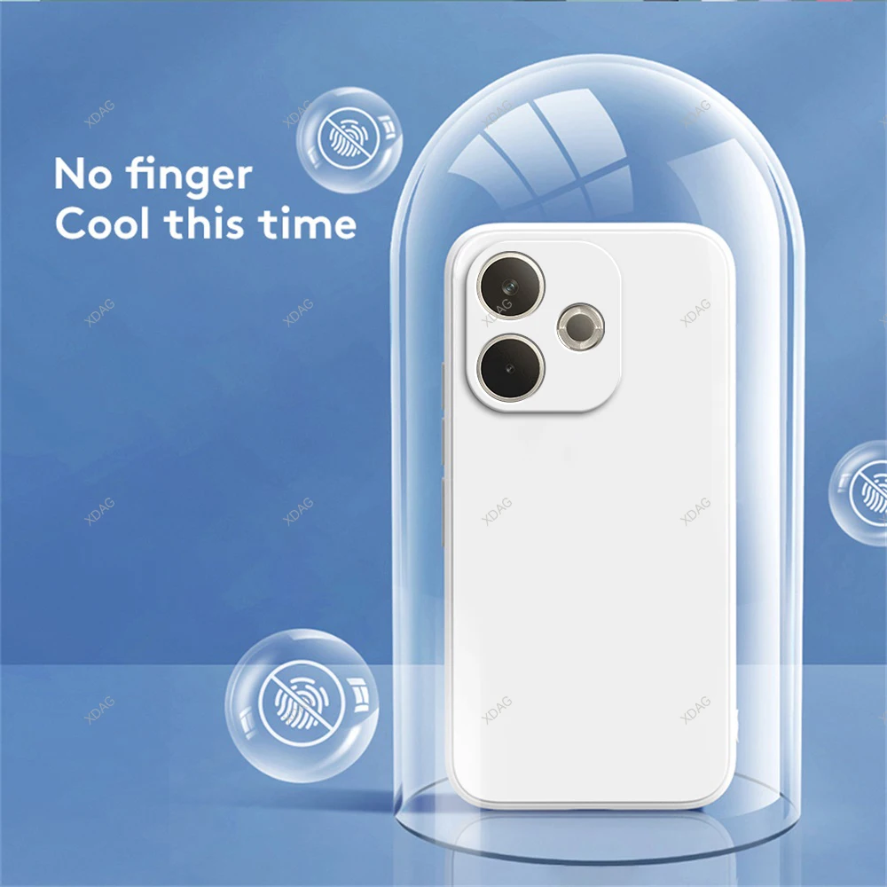 Premium Soft Silicone Square Phone Case - High-Quality Back Cover