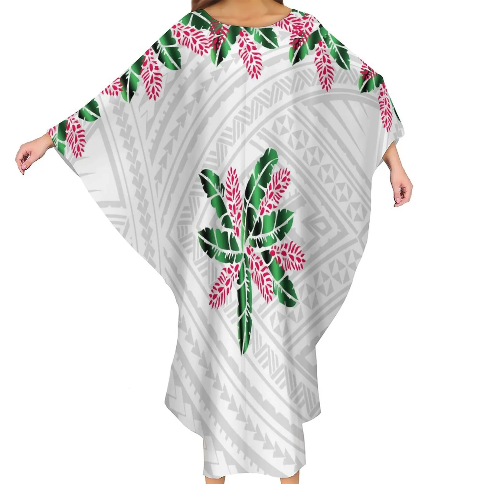 

Luxury Design Cloak Polynesian Custom Pattern Women Clothing Bat Trendy Ponchos Tonga Retro Style Party Butterfly Dress 1 MOQ