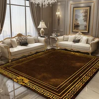 Modern Luxury Golden Border Carpet for Living Room Decoration Bedroom Bedside Large Area Rugs Bathroom Cloakroom Non-slip Mat 1