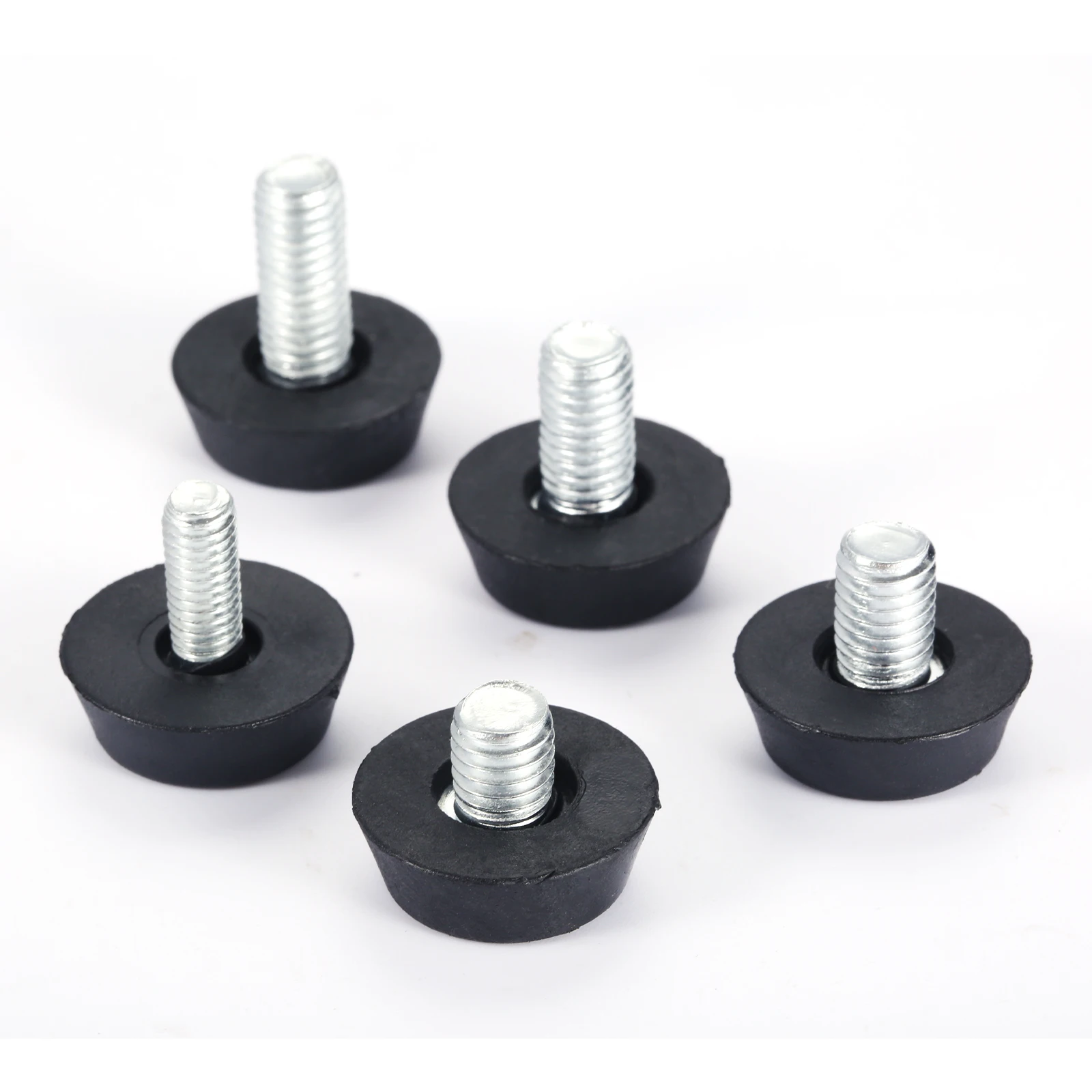 10pcs/set Furniture Levelers Feet M6/M8*23mm Adjustable Diameter Screw Balance Stem for Rack Table Chair Beg Sofa Protect Floor