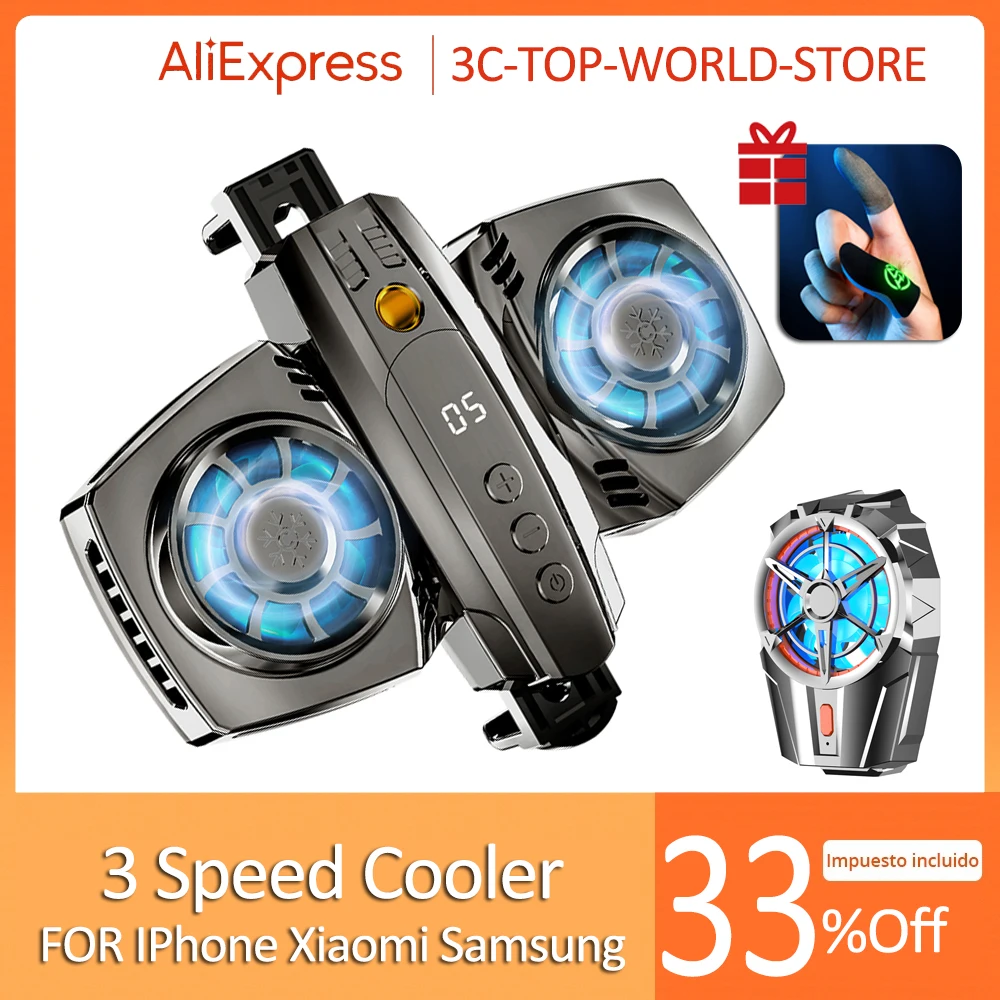 K4PhoneCoolerUniversalCoolingFanRadiatorTurboHurricaneGameCoolerCellPhoneHeatSink