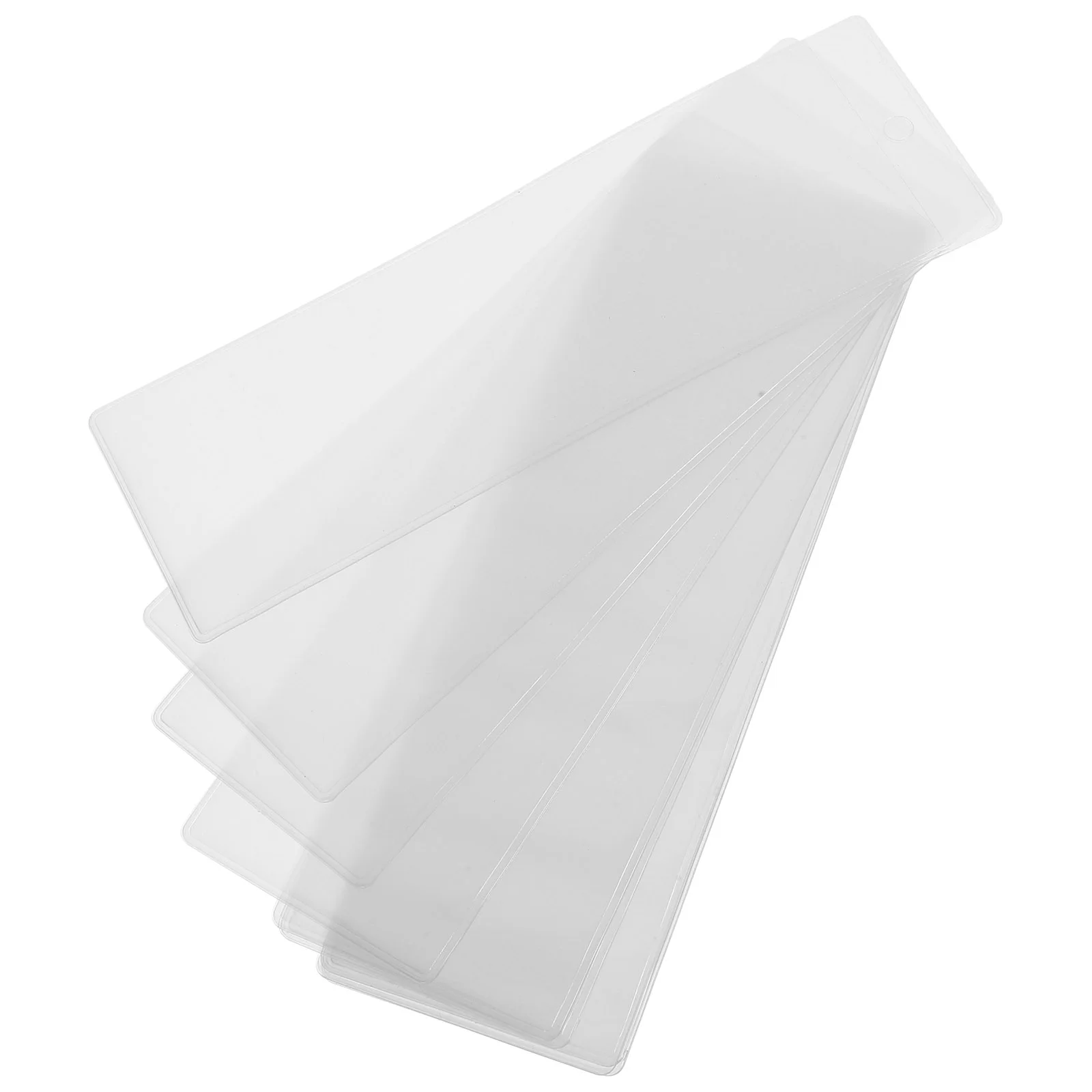 

10 Pcs Transparent Bookmark Cover Creative Holder Storage and Display Blank Lightweight Sleeve Clear Wrapping Accessory