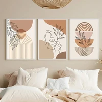 Creative Bohemian Light-สีบล็อกผ้าใบพิมพ์ Nordic Minimalist Line Wall Art โปสเตอร์สําหรับห้องนั่งเล่นห้องนอน & Home Decor 1