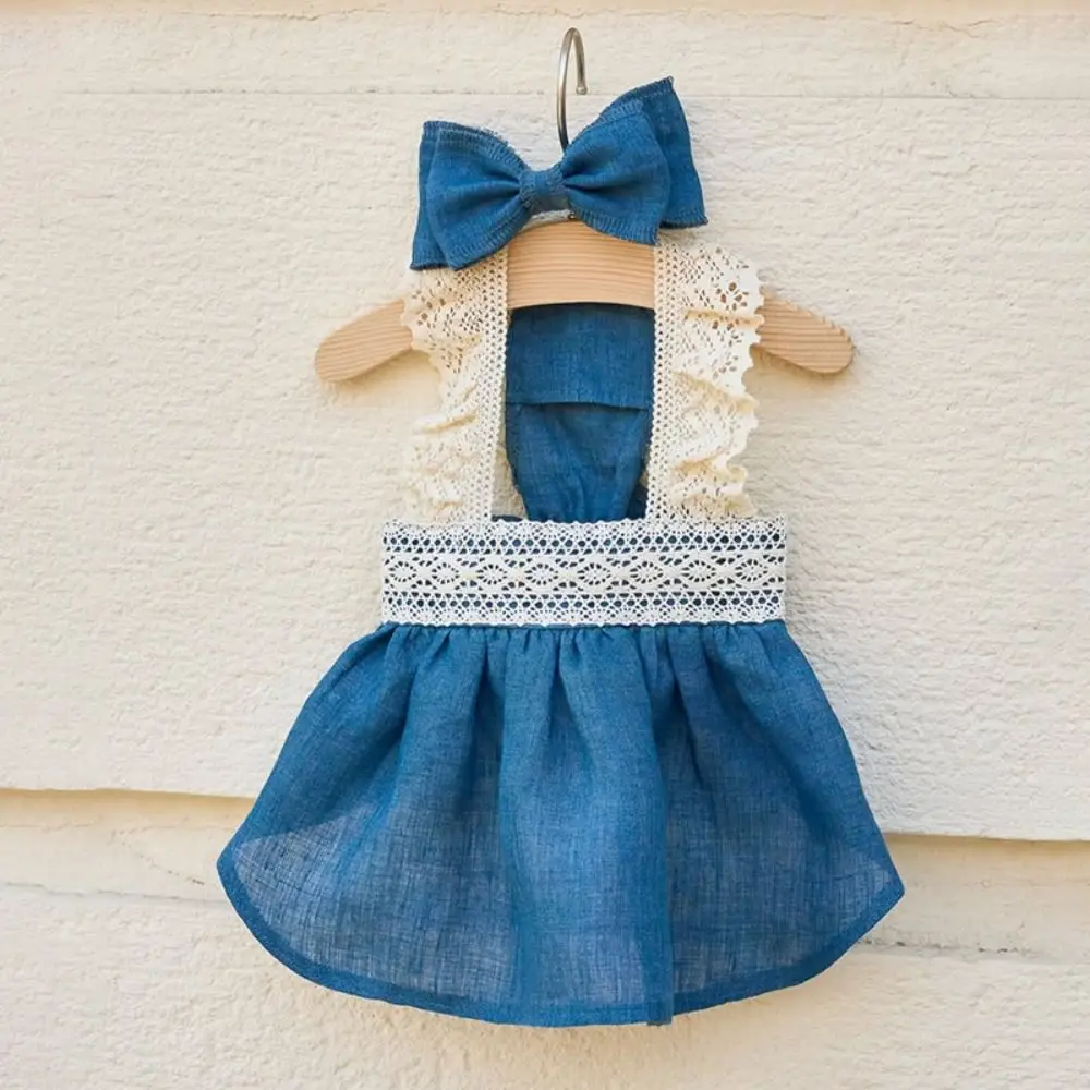 Description Picture 5 of itemPet Supplies Lace Pet Lace Denim Dress Soft Breathable Dog Vest Thin Comfortable Pet Clothes Kittens