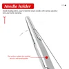 16Cm/18Cm Veterinary Surgical Needle Holder Forceps, Hemostatic Clamp Tool Handle Needle Clamp Suture Livestock Animal Tool 3