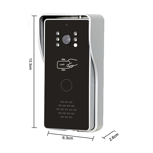 Homefong  RFID Video Intercom Wired Video Door Phone 7 Inch Monitor Outdoor Doorbell Panel Unlock Rainproof  HD Camera 3